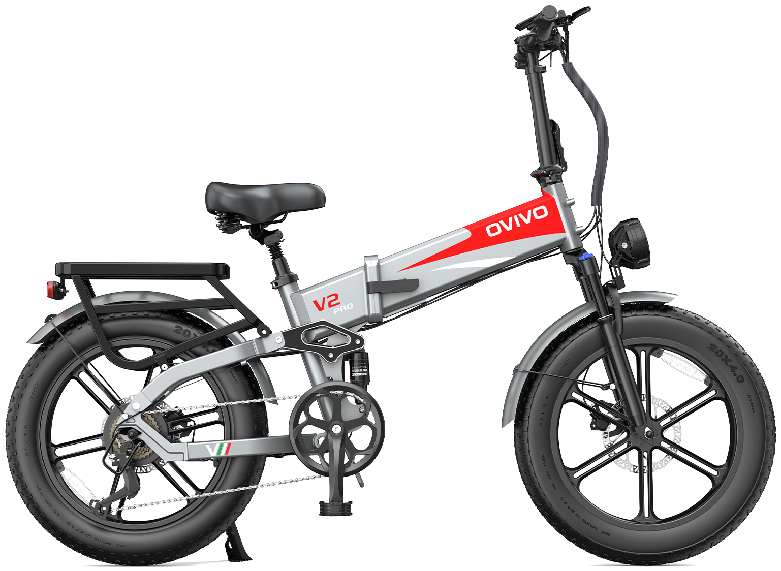 Vélo argent et rouge